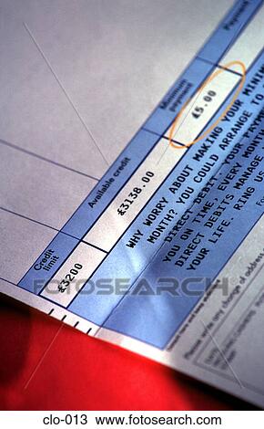 Credit Card Bill View Large Photo Image Stock Image - Credit Card Bill. Fotosearch