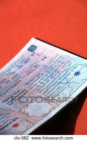 Stock Image - Detail of a Pension Book. Fotosearch