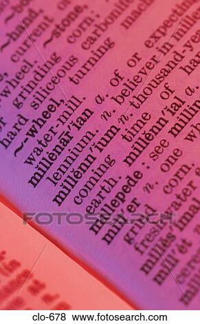 Dictionary Open to the Word 'Millennium' View Large Photo Image Stock Photo - Dictionary Open to the Word 'Millennium'. Fotosearch
