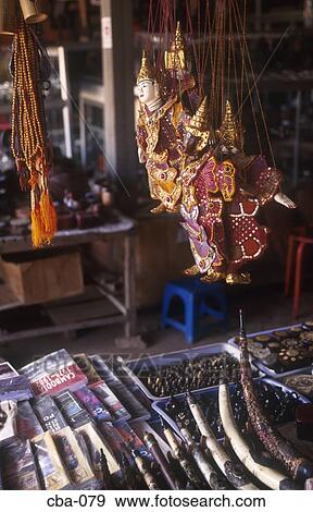Display of Puppets Siem Reap Cambodia View Large Photo Image Stock Photo - Display of Puppets Siem Reap Cambodia. Fotosearch
