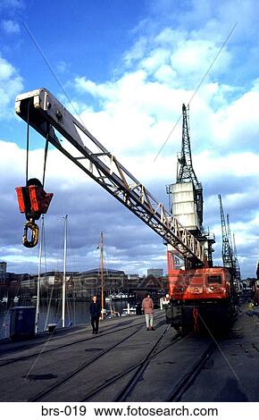 Dock Loading Crane on Rails Bristol UK View Large Photo Image Stock Photo - Dock Loading Crane on Rails Bristol UK. Fotosearch