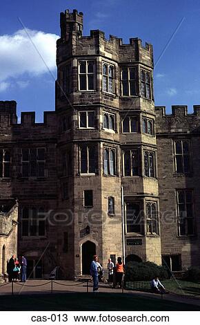 Stock Image - Entrance to Residential Wing Warwick Castle UK. Fotosearch