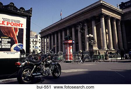 Stock Image - Exterior of Paris Stock Exchange France. Fotosearch