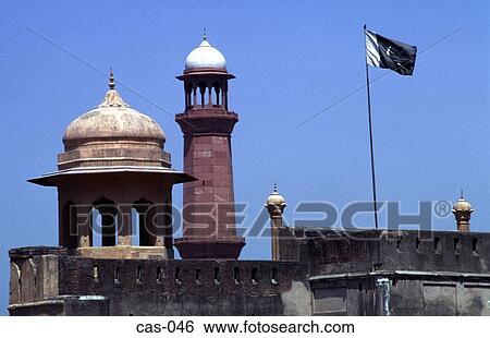 Flag over Fort Lahore Pakistan View Large Photo Image Stock Photograph - Flag over Fort Lahore Pakistan. Fotosearch