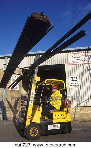 Fork Lift Truck Carrying Angle Iron UK View Large Photo Image Stock Image - Fork Lift Truck Carrying Angle Iron UK. Fotosearch