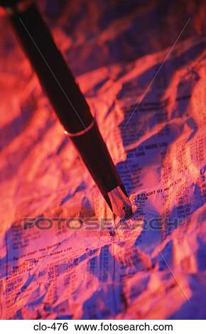 Fountain Pen and Creased Paper in Coloured Light View Large Photo Image Stock Photograph - Fountain Pen and Creased Paper in Coloured Light. Fotosearch