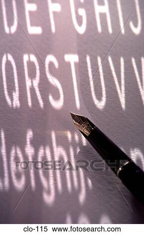 Fountain Pen Lit Through Alphabet Stencil View Large Photo Image Stock Photography - Fountain Pen Lit Through Alphabet Stencil. Fotosearch