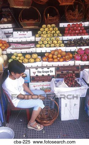 Stock Photography - Fruit and Vegetable Stall Phnom Penh Cambodia. Fotosearch