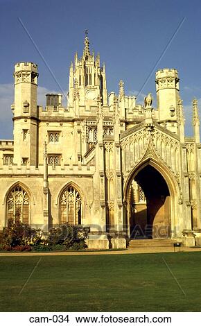 Gatehouse to New Court St Johns College Cambridge UK View Large Photo Image Picture - Gatehouse to New Court St Johns College Cambridge UK. Fotosearch