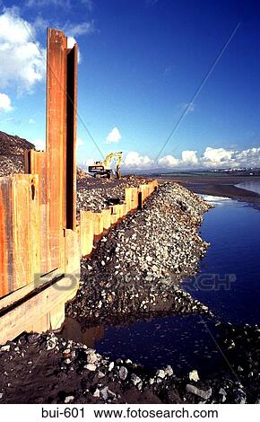 Girder Waiting Positioning in River Erosion Defences View Large Photo Image Stock Image - Girder Waiting Positioning in River Erosion Defences. Fotosearch