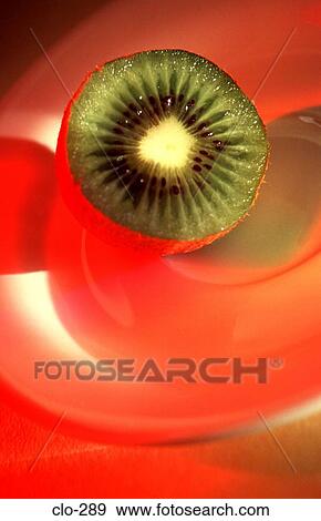 Half a Kiwi Fruit on Plate View Large Photo Image Stock Photo - Half a Kiwi Fruit on Plate. Fotosearch