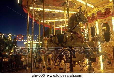 Horses on Merry-go-round UK View Large Photo Image Stock Photography - Horses on Merry-go-round UK. Fotosearch