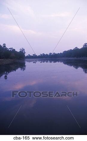 Lake at Angkor Wat Cambodia View Large Photo Image Stock Photography - Lake at Angkor Wat Cambodia. Fotosearch