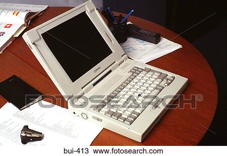 Laptop Computer on Desk View Large Photo Image Stock Image - Laptop Computer on Desk. Fotosearch