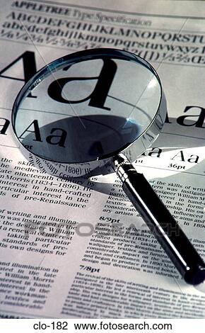 Magnifying Glass on Printed Paper View Large Photo Image Stock Image - Magnifying Glass on Printed Paper. Fotosearch