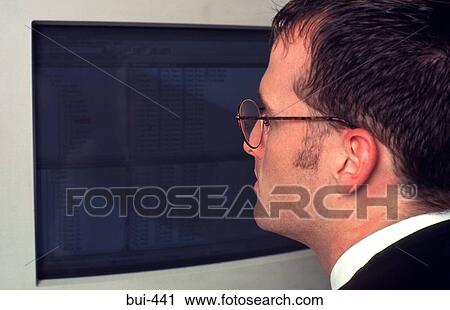 Man Looking at Computer Screen View Large Photo Image Stock Image - Man Looking at Computer Screen. Fotosearch