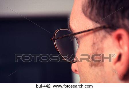 Man Looking at Computer Screen View Large Photo Image Stock Image - Man Looking at Computer Screen. Fotosearch