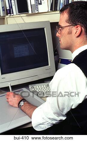 Man using Lightpen and Computer View Large Photo Image Stock Image - Man using Lightpen and Computer. Fotosearch