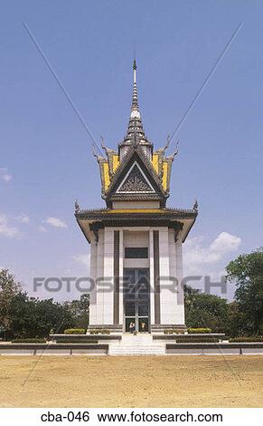 Memorial Stupa at the Killing Fields of Choeng Ek Cambodia View Large Photo Image Stock Photograph - Memorial Stupa at the Killing Fields of Choeng Ek Cambodia. Fotosearch