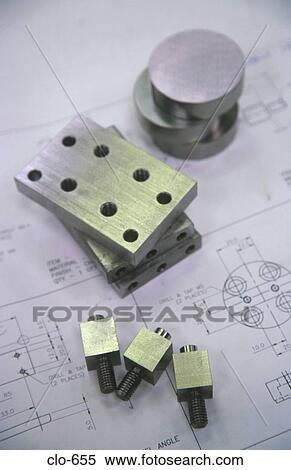 Metal Components on Plans View Large Photo Image Stock Photography - Metal Components on Plans. Fotosearch