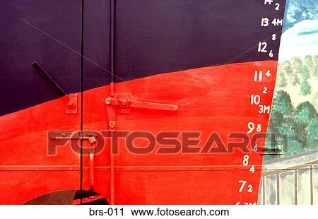 Mural of Loading Lines at Bow of Ship UK View Large Photo Image Stock Image - Mural of Loading Lines at Bow of Ship UK. Fotosearch