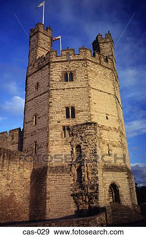 Octagonal Corner Tower Caernarfon Castle Wales UK View Large Photo Image Stock Photo - Octagonal Corner Tower Caernarfon Castle Wales UK. Fotosearch