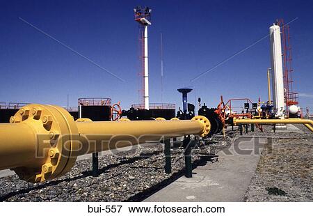 Oil Field Pipes Argentina View Large Photo Image Stock Photo - Oil Field Pipes Argentina. Fotosearch