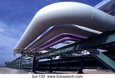 Stock Image - Oil Pipes Refinery. Fotosearch