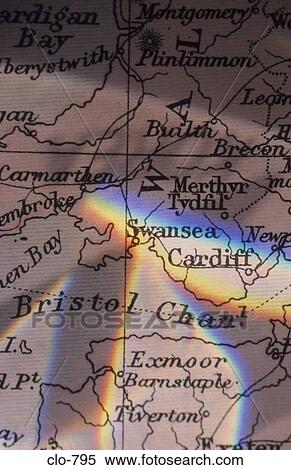 Old Map of Wales Under Coloured Lights View Large Photo Image Stock Photography - Old Map of Wales Under Coloured Lights. Fotosearch