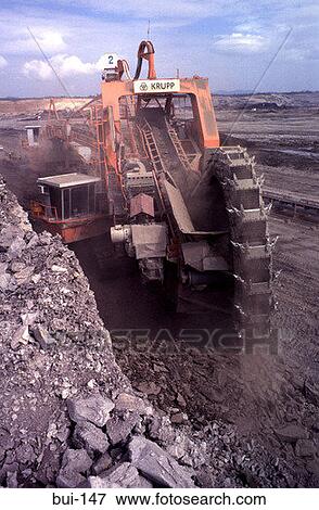 Open Cast Coal Mining Bucket Excavator at Coal face View Large Photo Image Stock Photo - Open Cast Coal Mining Bucket Excavator at Coal face. Fotosearch