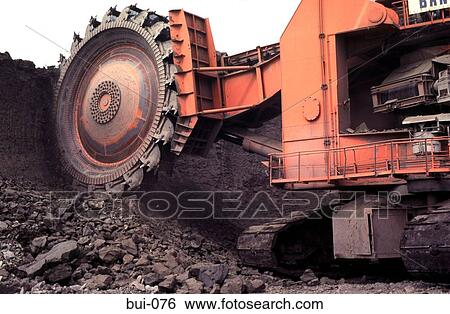 Stock Photograph - Open Cast Coal Mining Bucket Excavator. Fotosearch