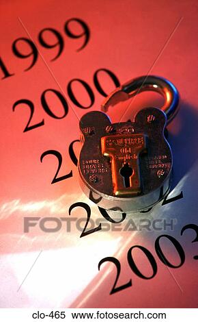 Padlock on List of Years View Large Photo Image Stock Photography - Padlock on List of Years. Fotosearch