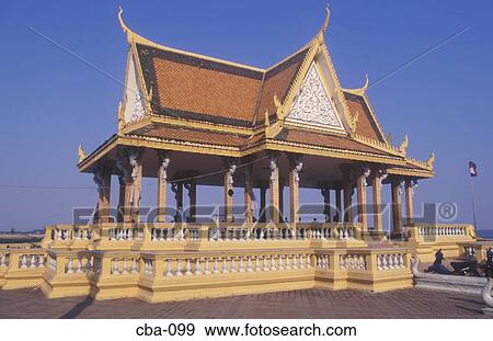 Pagoda at the Tonle Sap River Phnom Penh Cambodia View Large Photo Image Stock Photo - Pagoda at the Tonle Sap River Phnom Penh Cambodia. Fotosearch