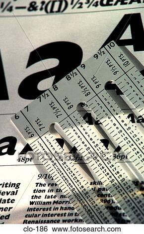 Printer's Measuring Gauge and Printed Paper View Large Photo Image Stock Photograph - Printer's Measuring Gauge and Printed Paper. Fotosearch