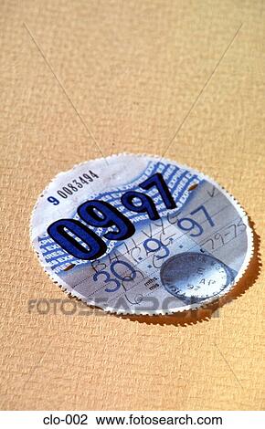 Stock Image - Road Tax Disc. Fotosearch