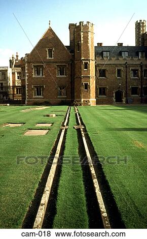 Stock Photo - Saint Johns College First Court Cambridge UK. Fotosearch