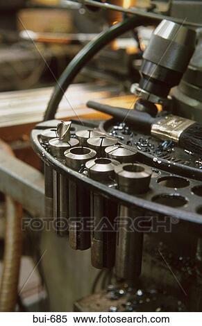 Stock Photography - Selection of Machine Bits at Metalworking Factory. Fotosearch