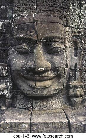 Smiling Face Sculpture Bayon Angkor Thom Siem Reap Cambodia View Large Photo Image Stock Photograph - Smiling Face Sculpture Bayon Angkor Thom Siem Reap Cambodia. Fotosearch