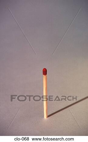 Stock Photo - Spent Match on End. Fotosearch