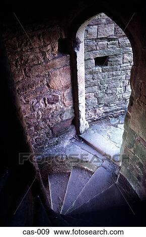 Spiral Stone Staircase Ragland Castle Wales UK View Large Photo Image Stock Photo - Spiral Stone Staircase Ragland Castle Wales UK. Fotosearch