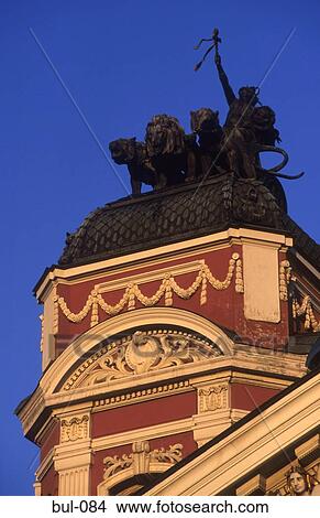 Statue on the Ivan Vazou National Academic Theatre Sofia Bulgaria View Large Photo Image Picture - Statue on the Ivan Vazou National Academic Theatre Sofia Bulgaria. Fotosearch