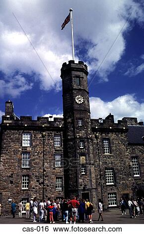 Stock Photograph - Stone Buildings in Edinburgh Castle Scotland UK. Fotosearch