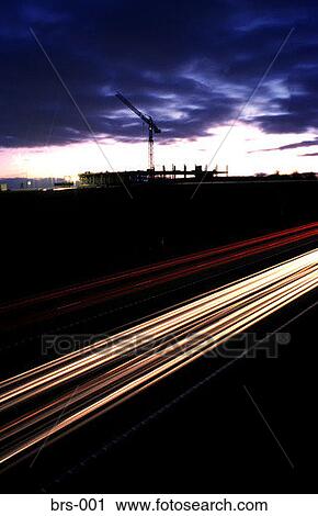 Streaks of Light from Cars Going Past on Motorway UK View Large Photo Image Stock Image - Streaks of Light from Cars Going Past on Motorway UK. Fotosearch