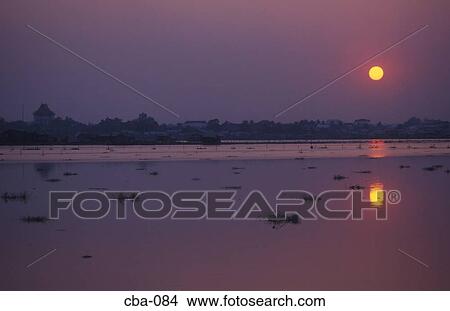Sunset Cambodia View Large Photo Image Picture - Sunset Cambodia. Fotosearch