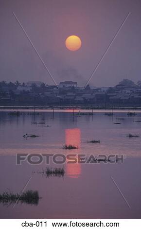 Sunset Cambodia View Large Photo Image Stock Image - Sunset Cambodia. Fotosearch