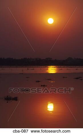Stock Photo - Sunset Cambodia. Fotosearch