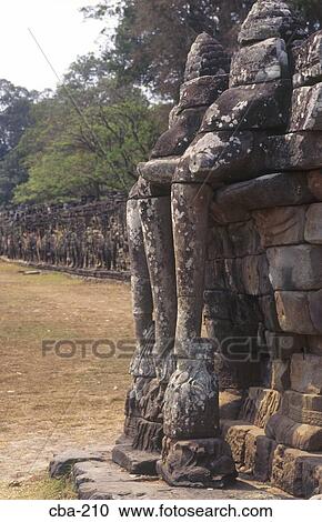 Terrace of Elephants Phimeanakas Angkor Thom Cambodia View Large Photo Image Stock Image - Terrace of Elephants Phimeanakas Angkor Thom Cambodia. Fotosearch