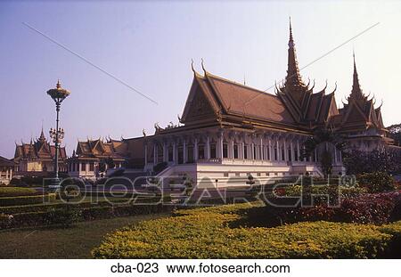 Stock Image - The Throne Hall Royal Palace Phnom Penh Cambodia. Fotosearch
