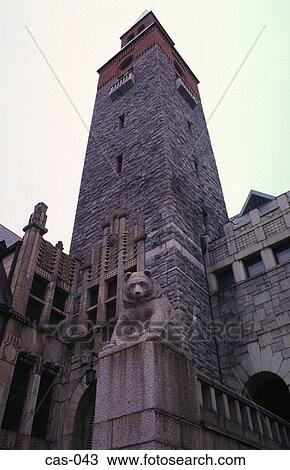 Stock Image - Tower in National Museum Building Helsinki Finland. Fotosearch
