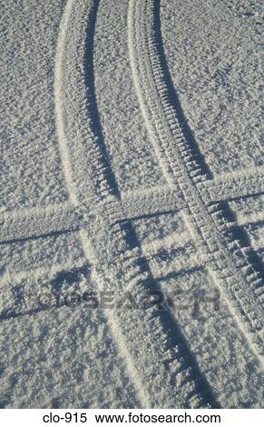 Tyre Tracks in the Snow View Large Photo Image Stock Photography - Tyre Tracks in the Snow. Fotosearch